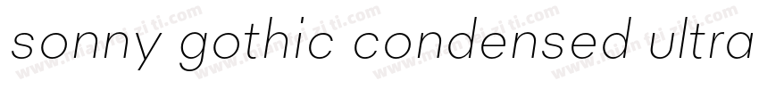 sonny gothic condensed ultra light字体转换